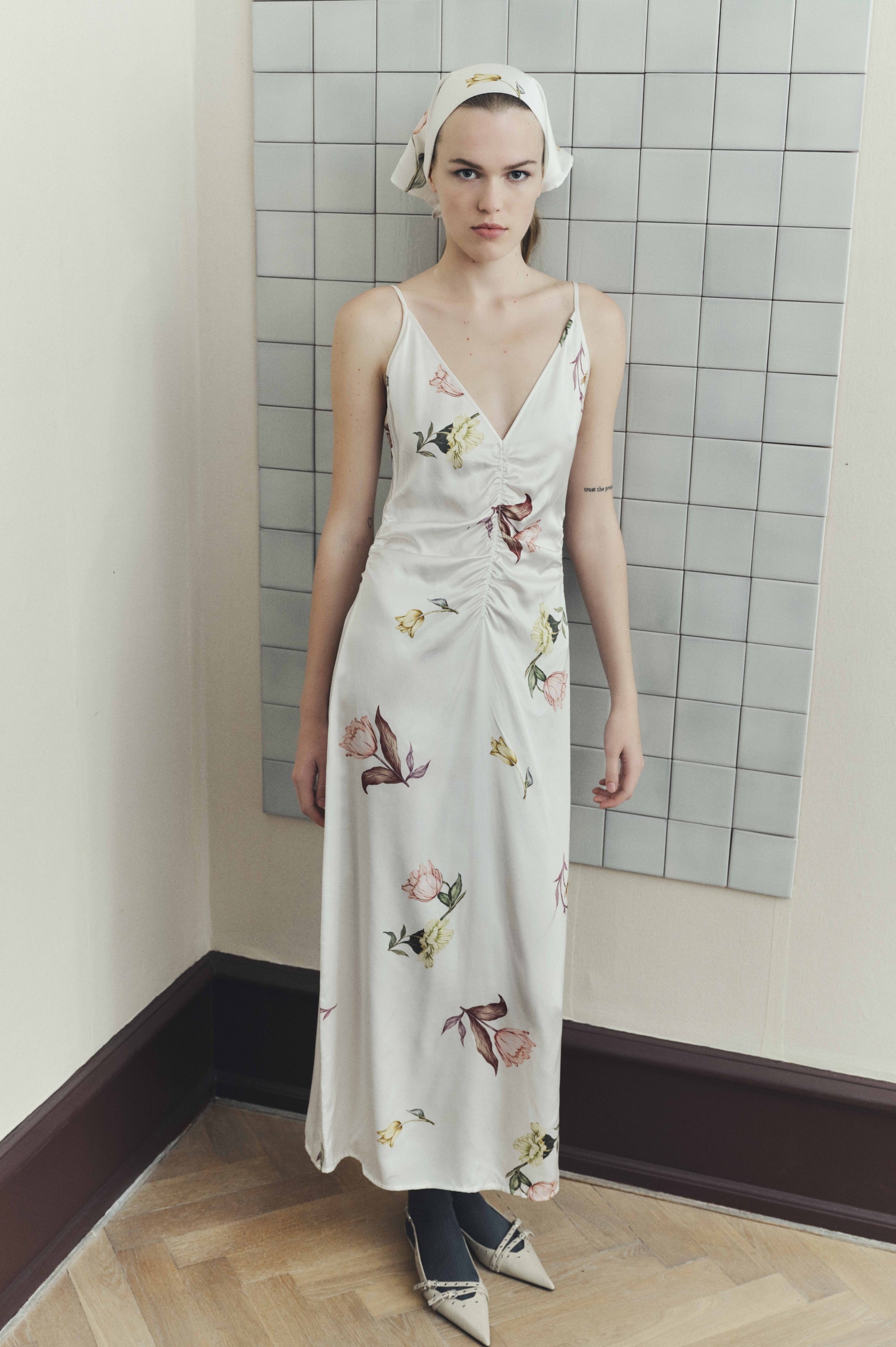 ATALIA DRESS | Coconut Cream Tulips