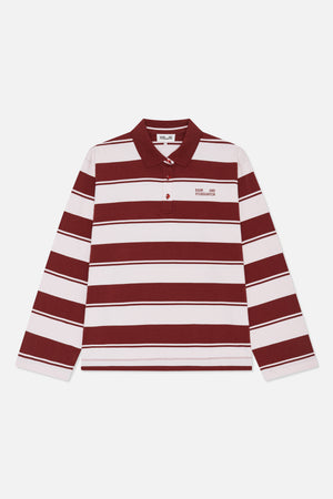 JEANNE | Pink Red Polo Stripe